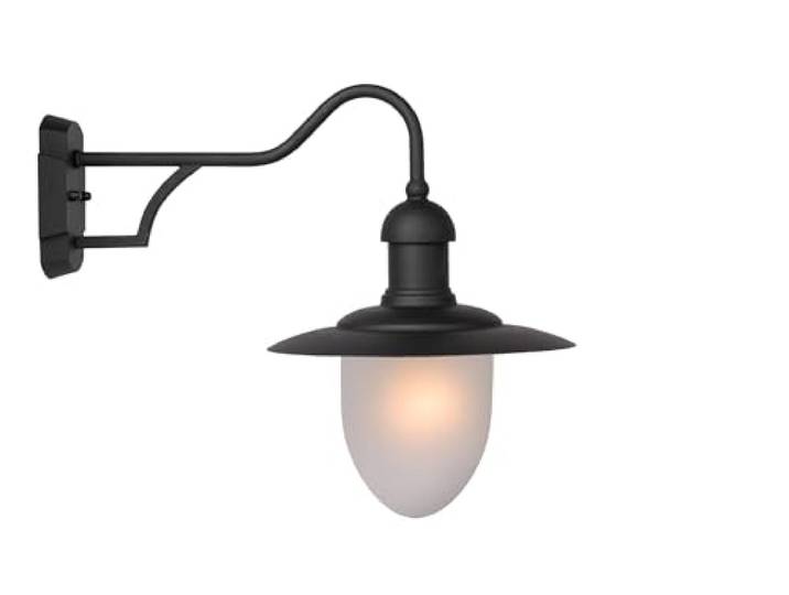 LUCIDE ARUBA - Applique murale Intérieur/Extérieur - Ø 25 cm - 1xE27 - IP44 - Noir