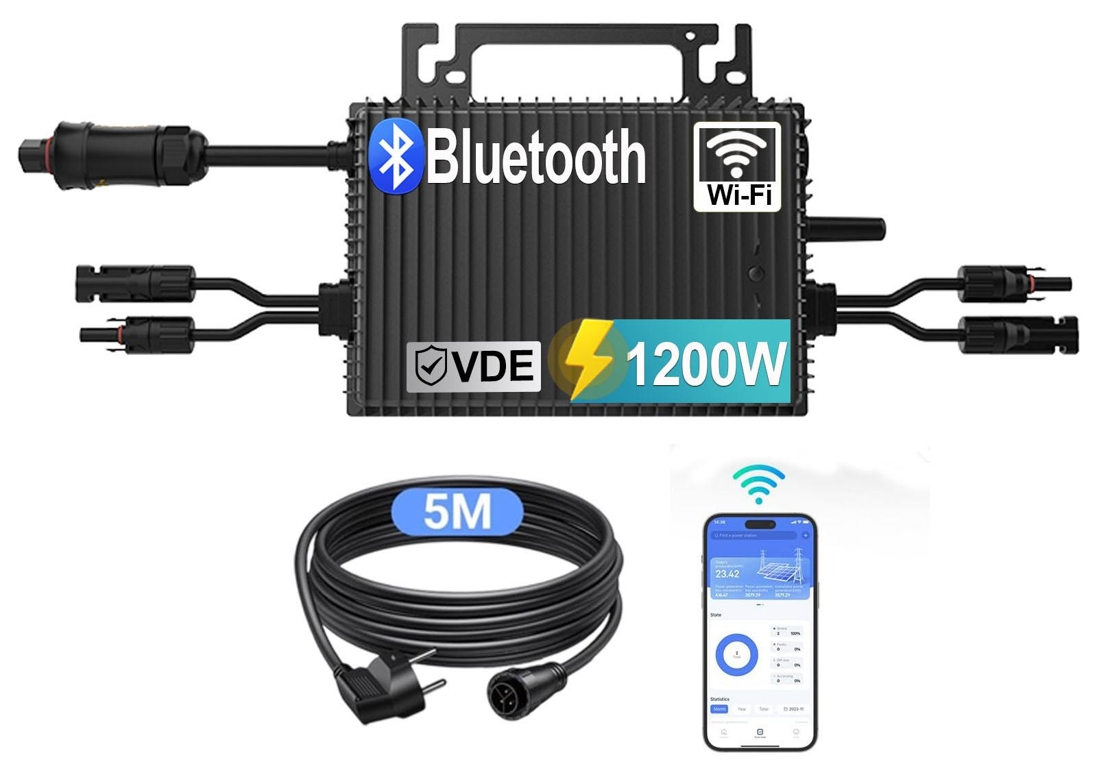 Selius Micro-omvormer 1200W - Ingang 22-50V - Hybride Grid-geconnecteerd