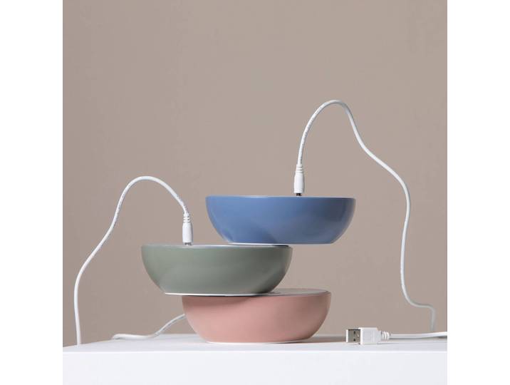 Axo Light Axolight Float LED-Designer-Tischleuchte, blau Float, dimmbar, blau, Aluminium, Design