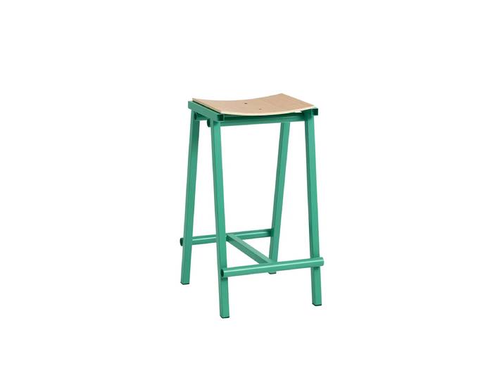 HAY - Taburete 8 Barhocker, niedrig, Eiche natur / soft jade