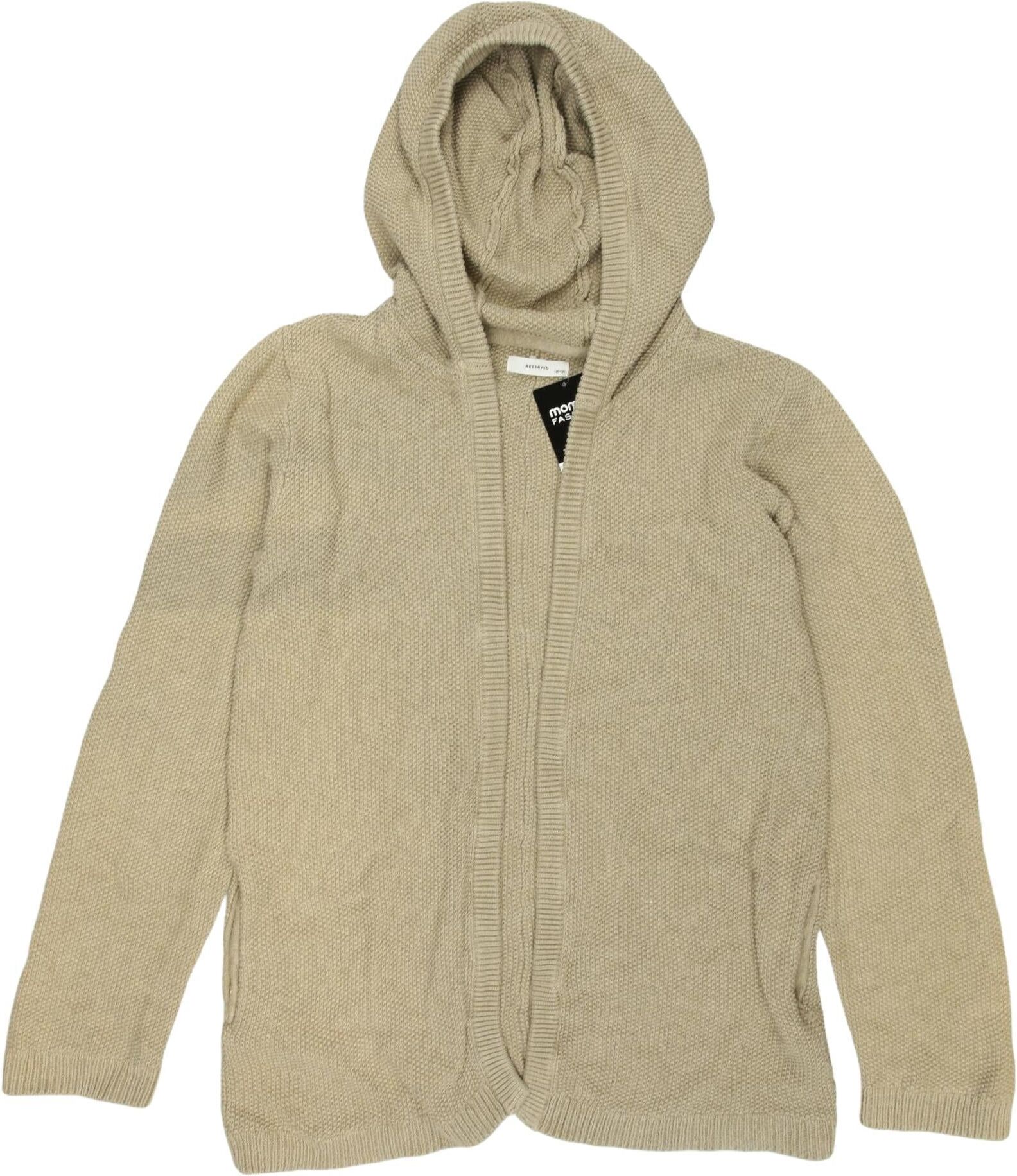 Reserved Mädchen Strickjacke, Beige, Gr. EU 170, Baumwolle - Second Hand