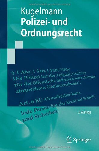 Dieter Kugelmann - Polizei- Und Ordnungsrecht (Springer-Lehrbuch) (German Edition) - Preis vom 30.09.2026 22:30:23 h