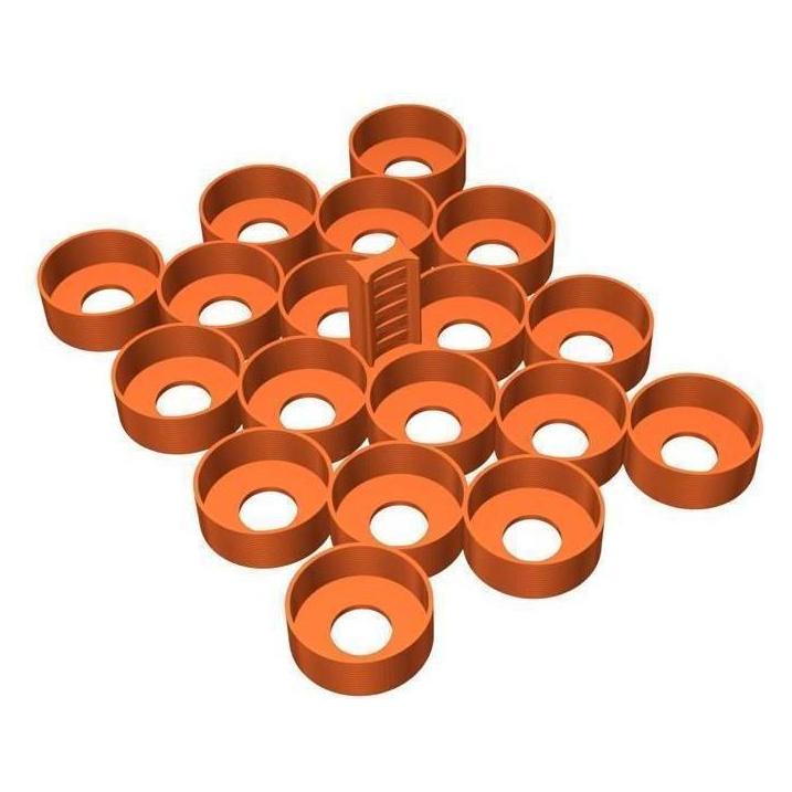 Feldherr Farbhalter für Citadel Farbtöpfchen, 18 Fächer, orange, 12ml (Kunststoff) (377245)