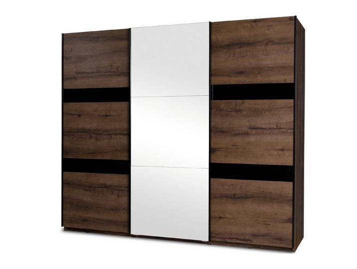 KONSIMO® Schwebetürenschrank MERO Kleiderschrank mit Einlegeböden