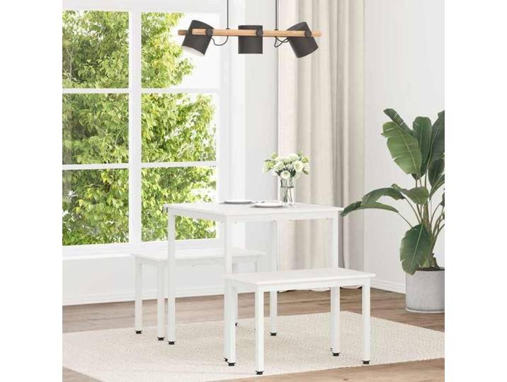 Table de repas Blanc 1 PC Table cuisine 70x70x75 cm T838