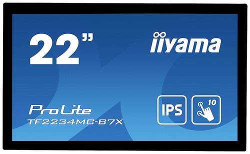 Iiyama ProLite TF2234MC-B7X LCD-Monitor EEK F (A - G) 54.6 cm (21.5 Zoll) 1920 x 1080 Pixel 16:9 8 ms HDMI, DisplayPort, VGA, USB IPS LCD