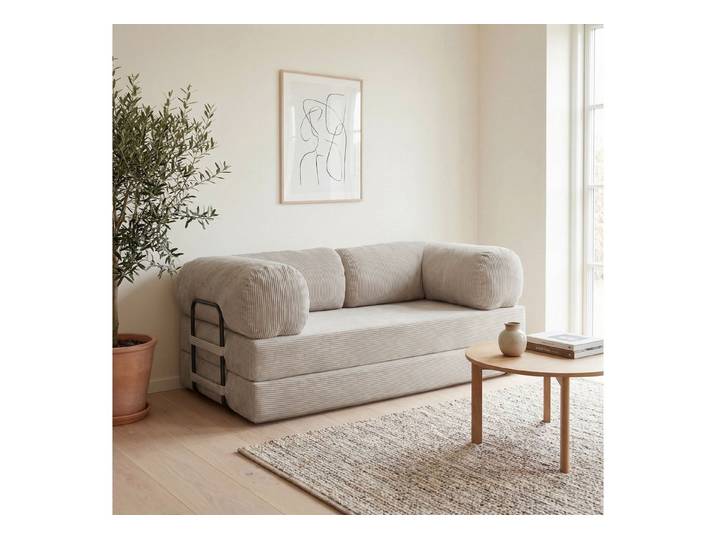 yourhouse24 Schlafsofa MUNO in Breitcord – Industrial-Stil & Schlaffunktion