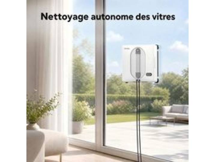 Robot laveur vitre automatique sans fil robot laveur automatique 5500 Pa 5 modes de lavage télécommande + application mobile pulv