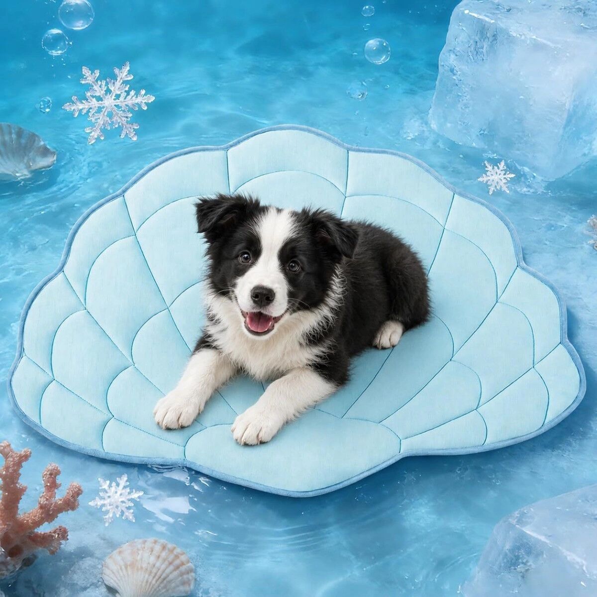 INF Sommer Strong Kühlmatte für Haustiere – Polyester, Rutschfest, Kratzfest, Waschbar, Kühlpad für Hunde und Katzen (M, L) M