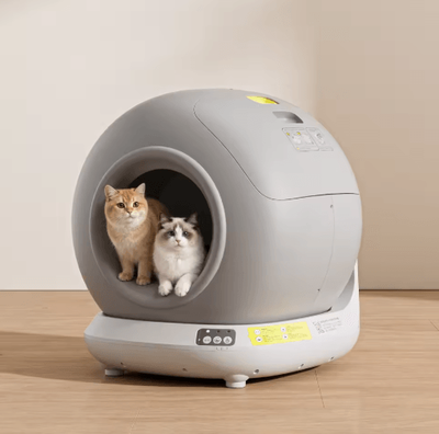 Inspire Picks 78L Automatic Self Cleaning Cat Litter Box Smart Enclosed Litter Tray With App Control grey Without Pedal