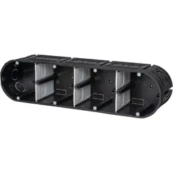 f-tronic 7310104 UP Gerätedose massiv UP40, 4-fach, t=63mm  - 5 Stück