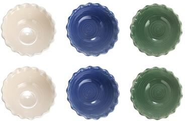 Storied Home "Stoneware Bowls with Scalloped Edge - 10.0""L x 10.0""W x 4.0""H"
