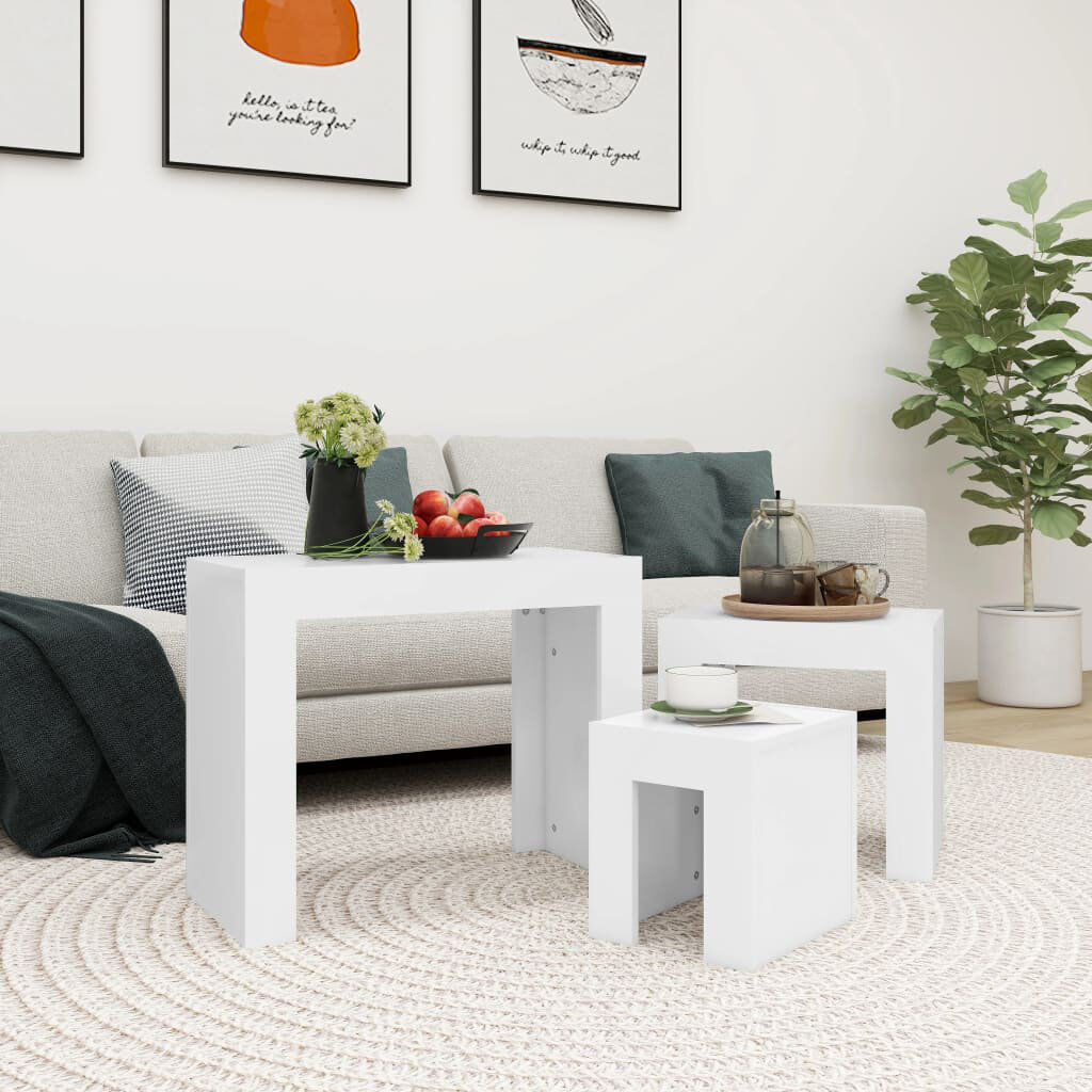 17 Stories Godbeare Sled Coffee Table White 50cm H X 61cm W X 30cm D