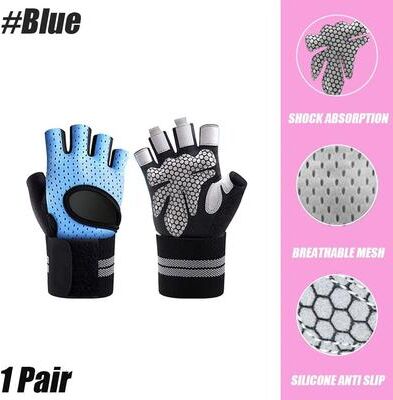 Uplift Essentials Weightlifting Gloves With Integrated Wrist Support blue s