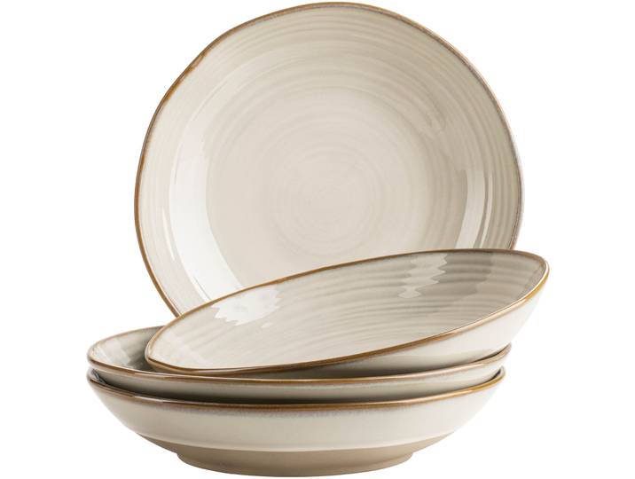 MÄSER Suppenteller Nottingham Beige Keramik 4 Stk