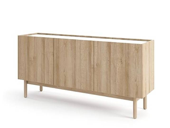 Boho 144 cm Wohnzimmerkommode Wohnzimmermöbel Wohnzimmermöbel Sideboard Esszimmer Sideboard Sideboard mit Beinen Landhausstil Eiche