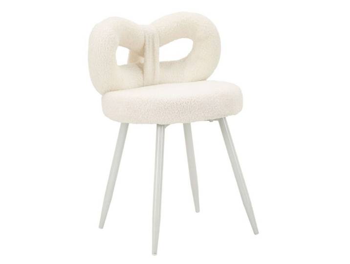 Chaise Mini Ilary rembourrée blanche Ø40x67 cm assise h 46 cm - Réf. VK8681847411918