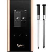 Sync Gold Dual Geschenkset inkl. Aufbewahrungstasche, Thermometer schwarz, inkl. 2 Sonden