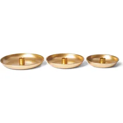 Novaliv, Kerzenständer, 12x Stabkerzenhalter Deko Schale GOLD 18cm Tafelkerzen Weihnachtliche Tischdekoration