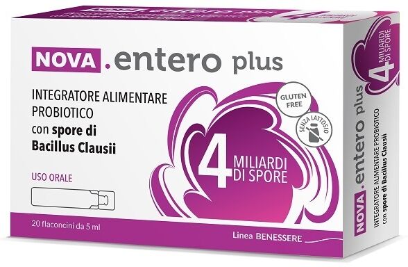 Nova Argentia Nova Entero Plus 4 Miliardi Di Spore 20 Flaconcini Da 5 Ml