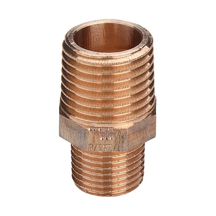 Viega Rotguss Doppelnippel, reduziert 1" x 1/2"