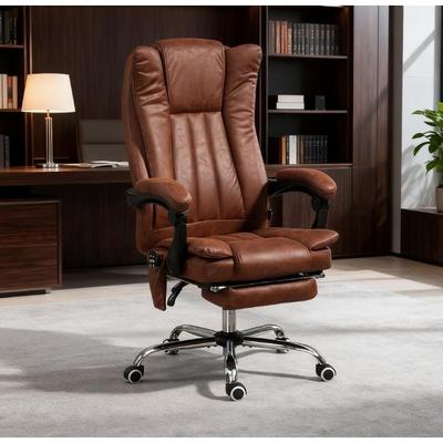 Kodotan sofa Massage Office Chair , Reclining Computer Chair with Adjustable Height and Footrest, Brown