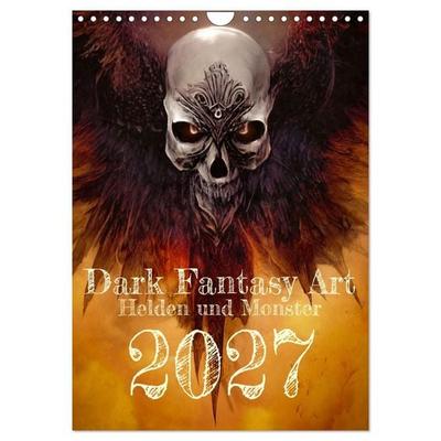 Dark Fantasy Art - Helden und Monster (Wandkalender 2027 DIN A4 hoch), CALVENDO Monatskalender