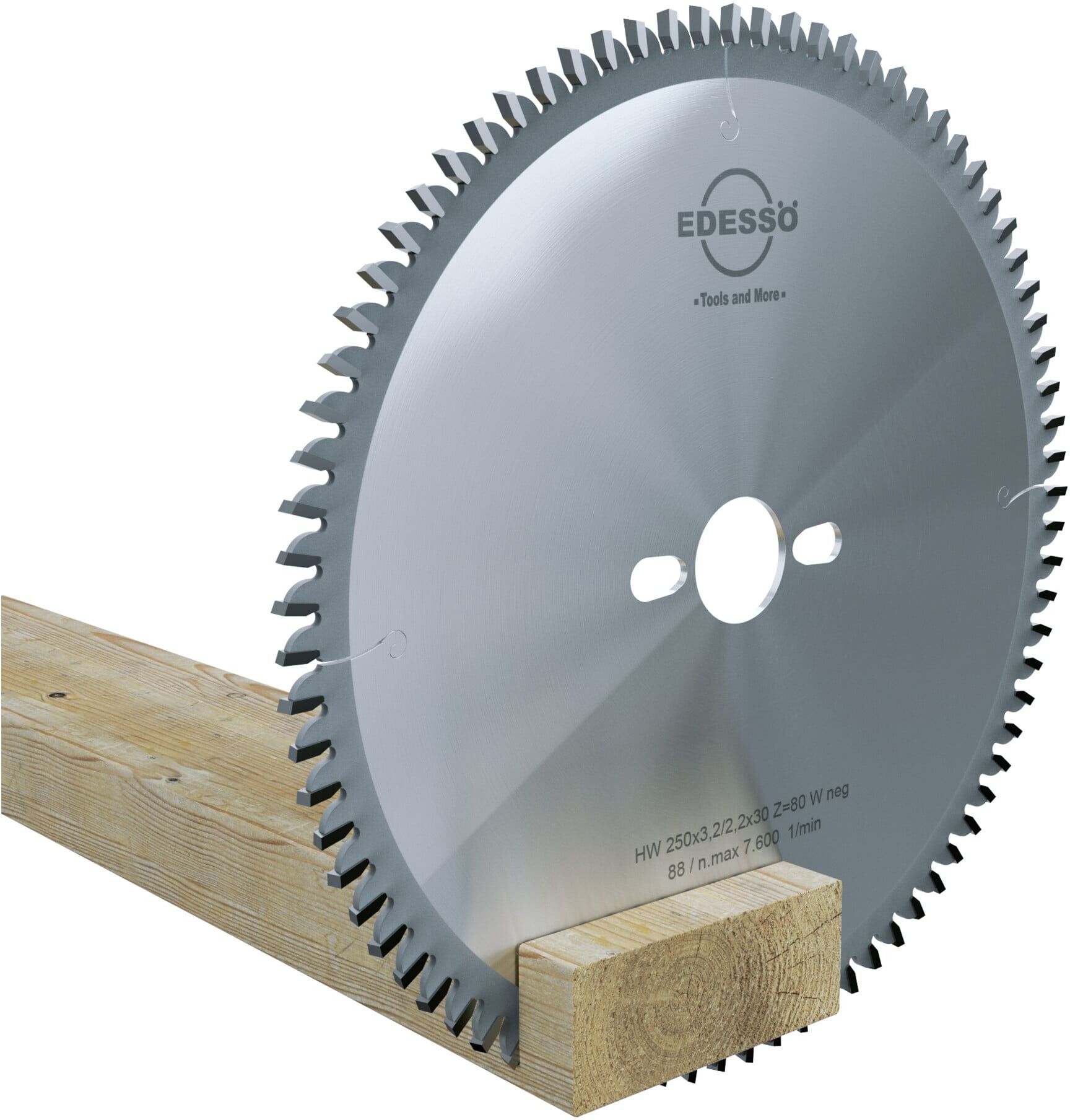 EDESSÖ Kreissägeblatt Präzision Fertigschnitte Wechselzahn negativer Spanwinkel Vielzahn, HW 210x3,0/2,0x30 Z=64 W neg (45521030)