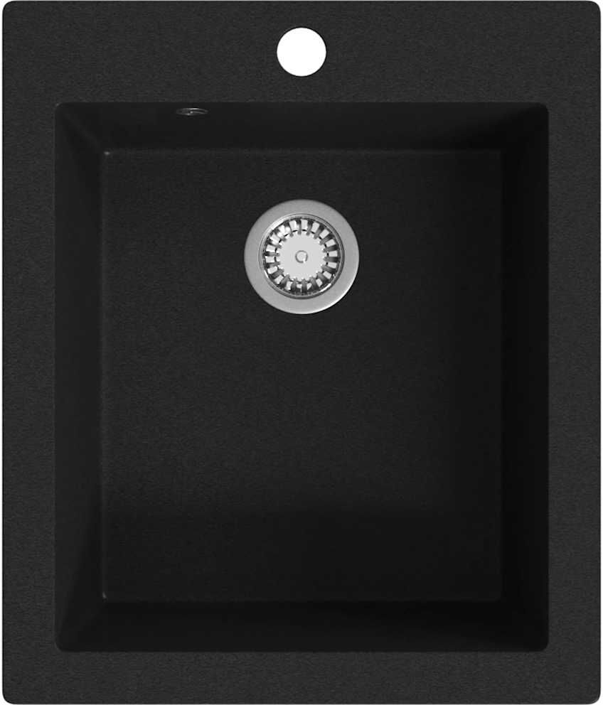 vidaXL Évier de cuisine Granite Noir