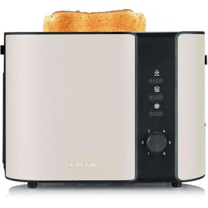 Severin Toaster AT 9576, mit 6 Röststufen & Auftaufunktion, creme, 800 W, Edelstahl, mit Brötchenaufsatz, für 2 Scheiben
