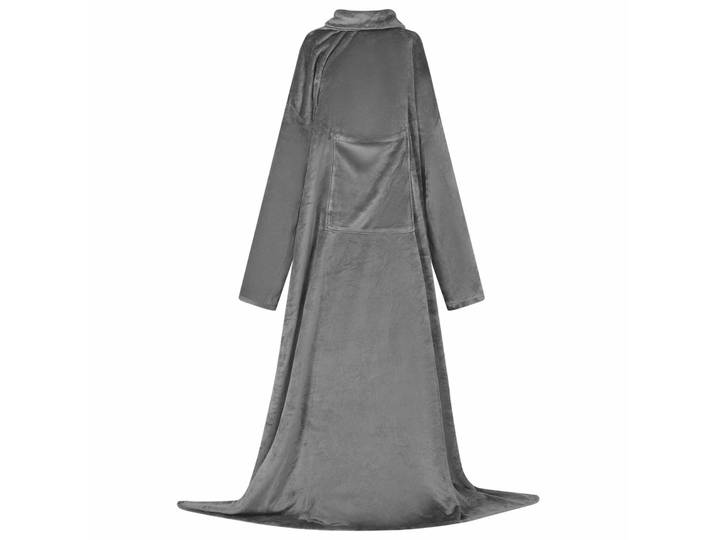 vidaXL Decken-Hoodie Dunkelgrau F Flanell
