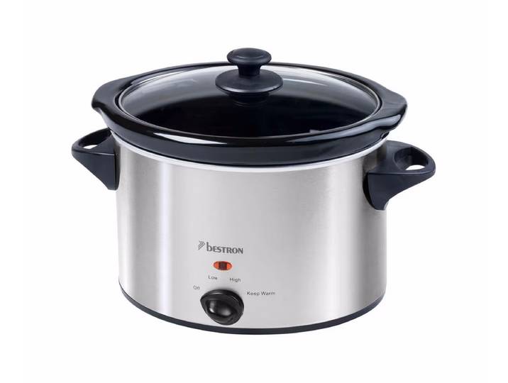 Bestron ASC350 Slow Cooker – Dampfgarer – schwarz / grau