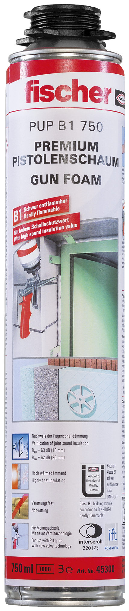 fischer Deutschland Vertriebs GmbH fischer Pistolenschaum PUP B1 750 045300