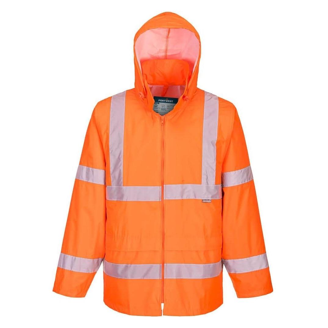 Portwest Warnschutz-Regenjacke orange H440, 5XL (5XL) (H440ORR5XL)