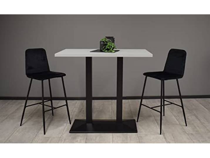 58 aufm Kessel Tresentisch Electra 120x70x106 schwarz matt/kreidegrau matt Lack 14671