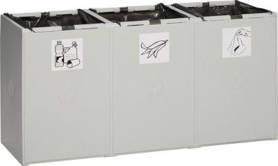 Wertstoff-Sammelsystem 2000, 60 Liter, Dreier-Element, Lieferung ohne Deckel!