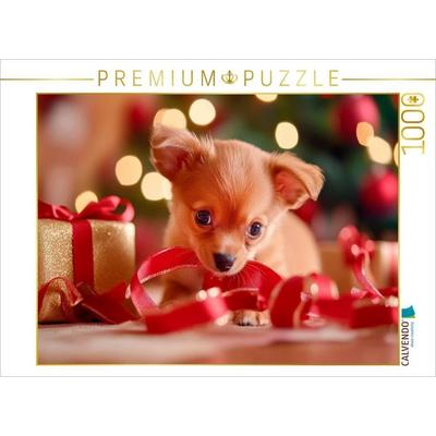 CALVENDO Puzzle Weihnachtlicher Chihuahua Zauber auf vier Pfoten | 1000 Teile Lege-Größe 64x48cm Foto-Puzzle für glückliche Stunden, von , Calvendo