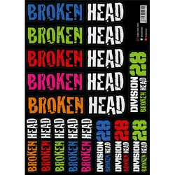 Broken Head Aufkleber Set A3 Set "Color Flash"