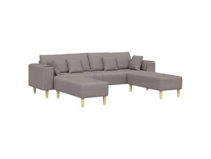IBUQDDV Sofa 3 STK. Taupe Stoff Atmungsaktiver Stoff, stabile Holzbeine, Federkissen, Sperrholzrahmen, einfacher Aufbau