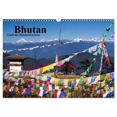 Bhutan 2026 - Land des Donnerdrachens (Wandkalender 2026 DIN A3 quer), CALVENDO Monatskalender