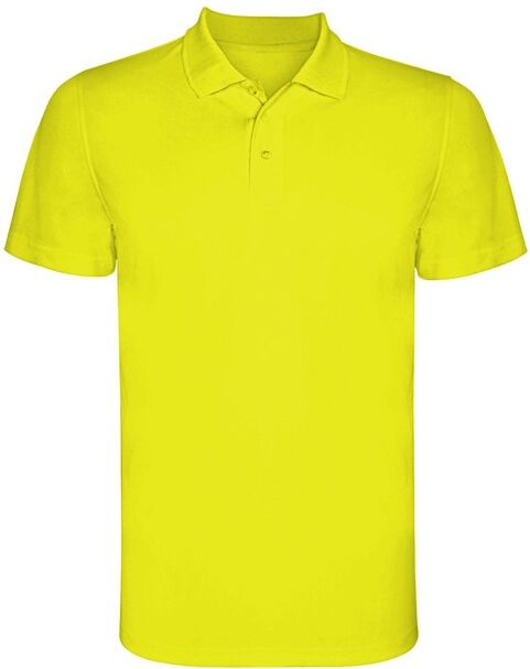 Polo technique personnalisable respirant certifié UV Monzha Jaune Fluo XXXL