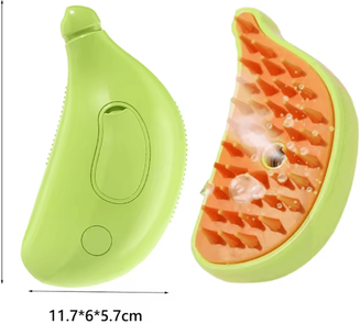 Inspire Essentials Pet Steam Grooming Brush Spray Comb For Cats And Dogs green