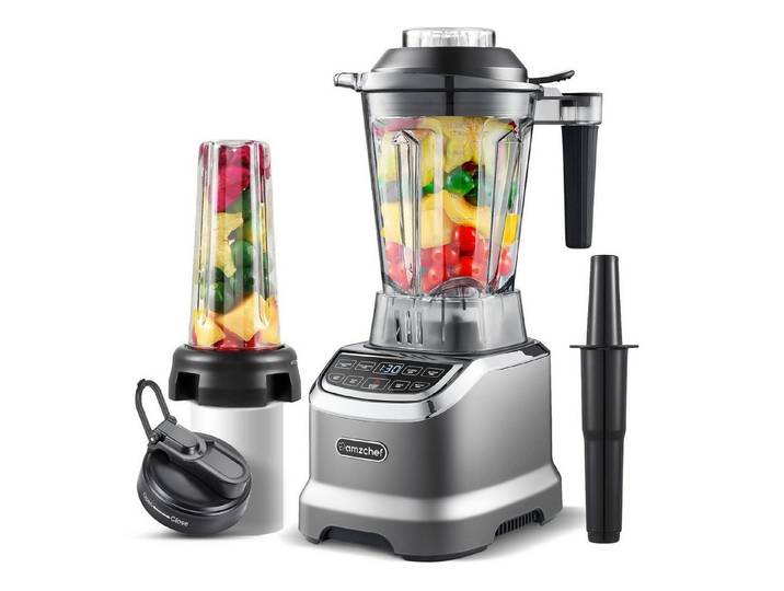 AMZCHEF Standmixer ZM5003, 1200,00 W, 1200W 20000 U/Min Standmixer Blender - 6 Pro-Scharfe 3D Klingen