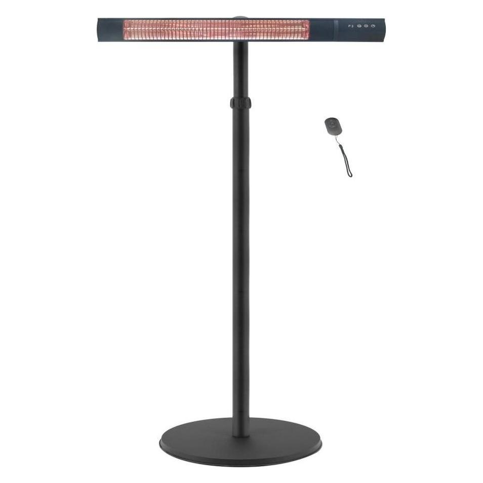 TunaBone Radiator Electric Standing Patio Heater, Single carbon golden tube, Black (TunaBone)