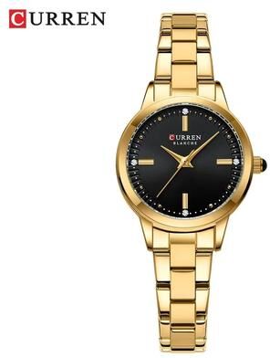 Uplift Essentials Dazzling Diamond Roman Dial Watch Fashionable Luxury Waterproof Quartz Timepiece With Luminous Hands For Women gold Black