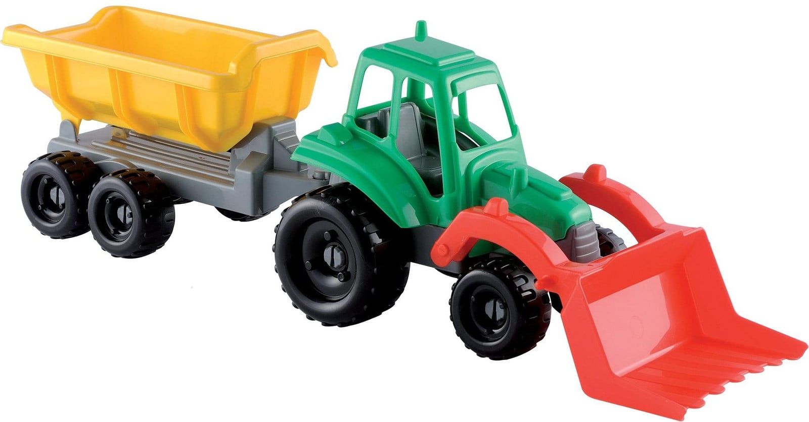 Ecoiffier schep-tractor met aanhanger