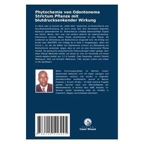 Umbreit Phytochemie von Odontonema Strictum Pflanze mit blutdrucksenkender Wirkung (Deutsch, Softcover, Kini Félix dit Bondo) (69178820)