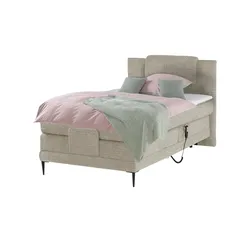 switch Motor-Boxspringbett  Wave , beige , Maße (cm): B: 130 H: 111