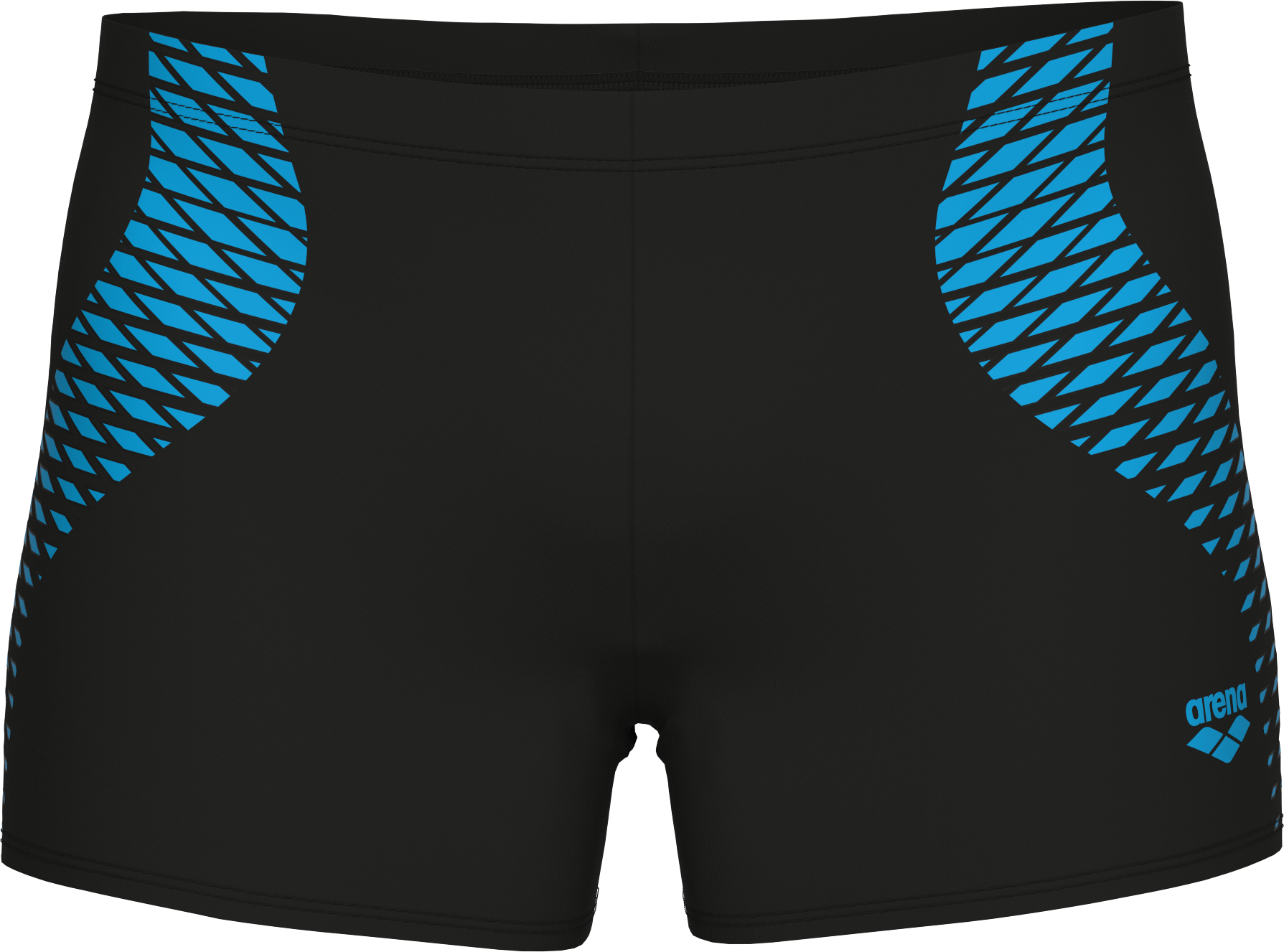 Badehose ARENA "MEN'S ARENA OPENINGS SWIM SHORT", Herren, Gr. 4 (S), N-Gr, schwarz (schwarz, turquo), Obermaterial: 80% Polyamid, 20% Elasthan, Badehosen Badehose, mit UV-Schutz UPF50+, schnelltrocknend, atmungsaktiv schwarz, turquo 4 (S), N-Gr