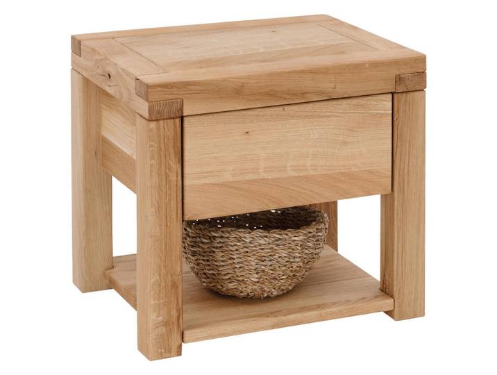 Linea Natura Nachttisch, Eichefarben, Holz, Eiche, massiv, 1 Schublade(n) Schubladen, 50x45x40 cm, Schlafzimmer, Nachttische